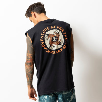 "NEVER FAILS" DriRelease CUTOFF TEE / Black