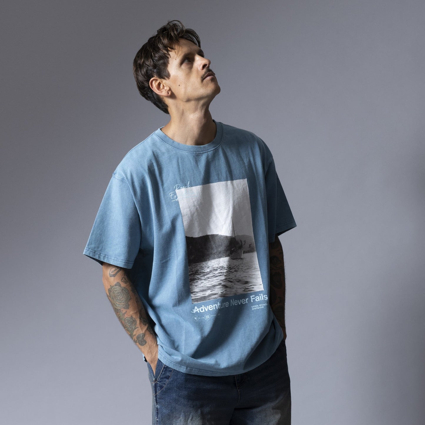 "ANF PHOTO" WELL WORN TEE / Slate Blue