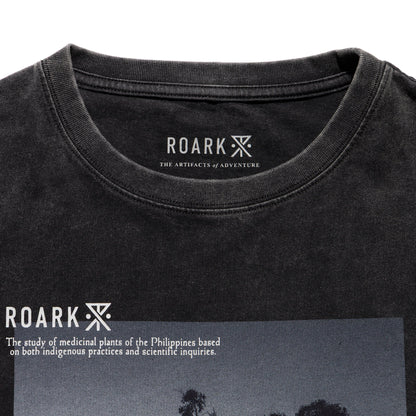"NATIVE PLANTS" WELL WORN TEE / Black