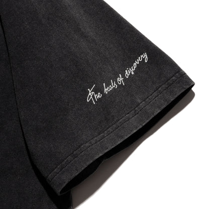"NATIVE PLANTS" WELL WORN TEE / Black