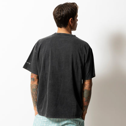 "NATIVE PLANTS" WELL WORN TEE / Black