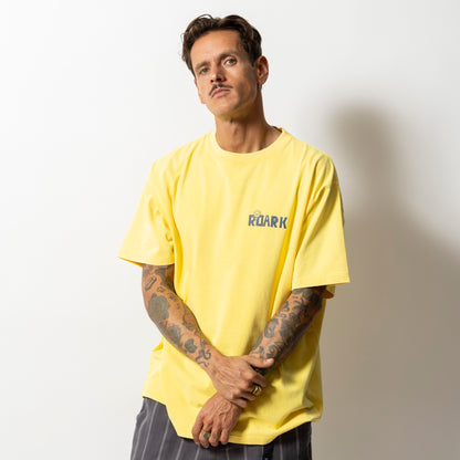 "CLOUD 9" WELL WORN TEE / Yellow