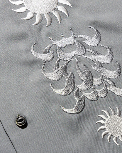 "PALM EMBROIDERY" GONZO S/S / Moon