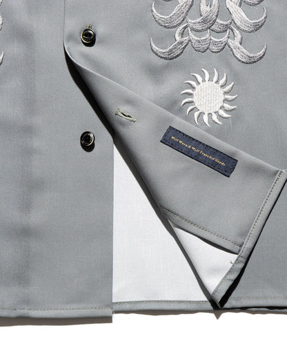 "PALM EMBROIDERY" GONZO S/S / Moon