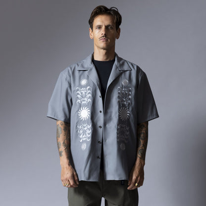"PALM EMBROIDERY" GONZO S/S / Moon
