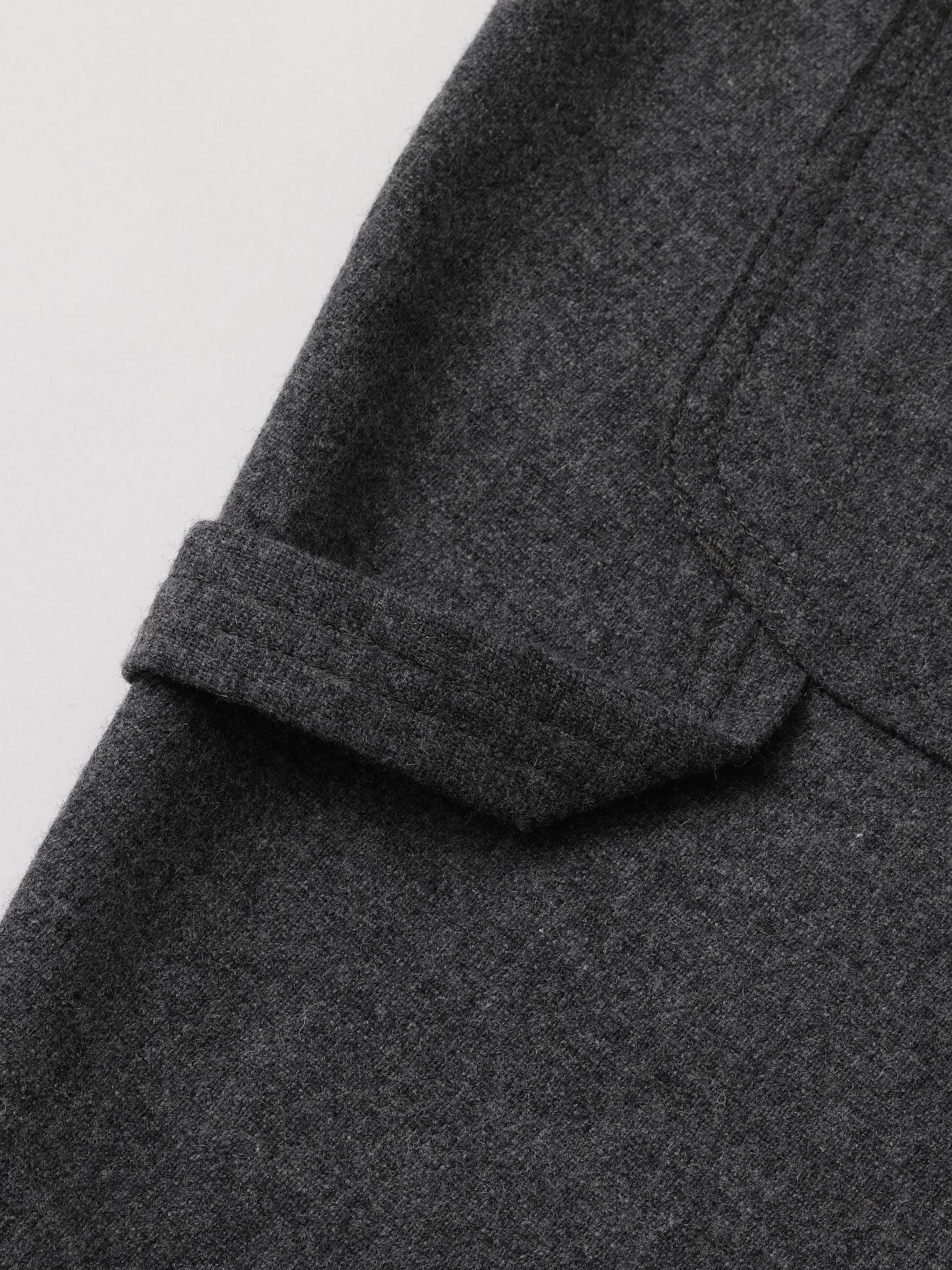 CASHMERE WOOL DOUBLE KNEE PANTS / Grey M