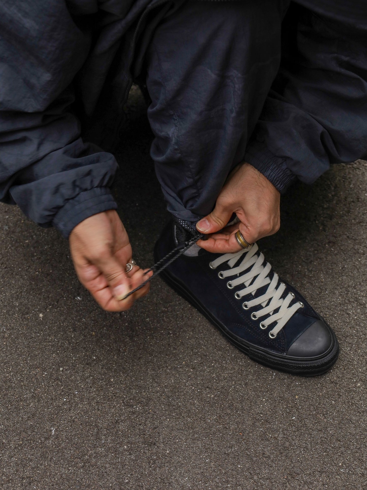 WIDE TAPERED EASY PANTS (REAL TREE CAMO) / Black tree camo