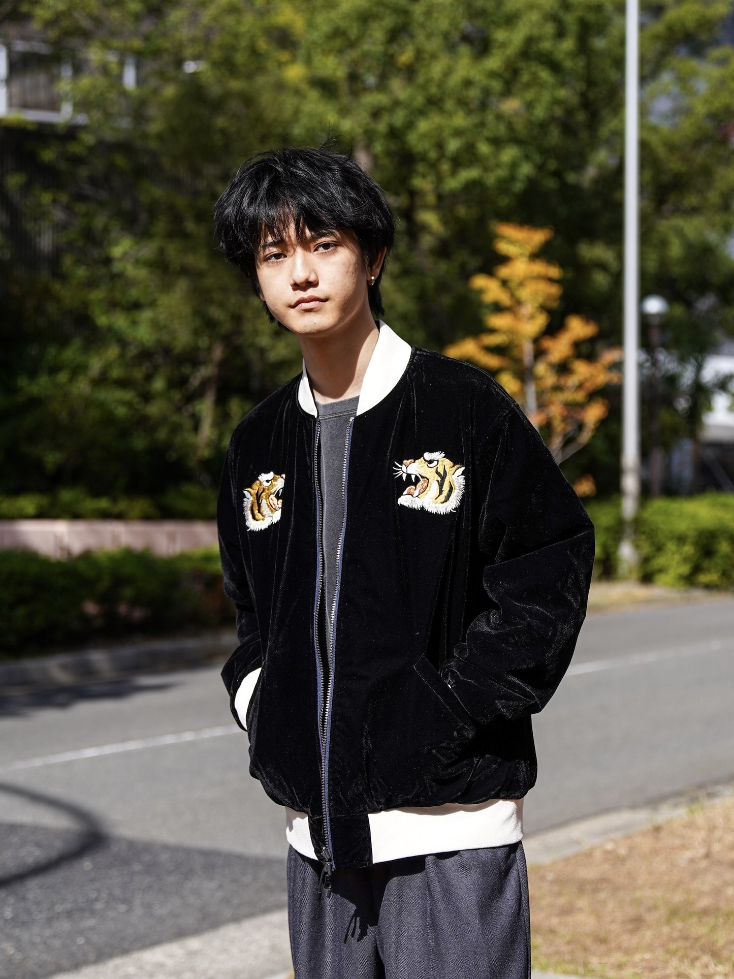 REVERSIBLE "SKAJAN" DOWN JACKET / BK/Navy