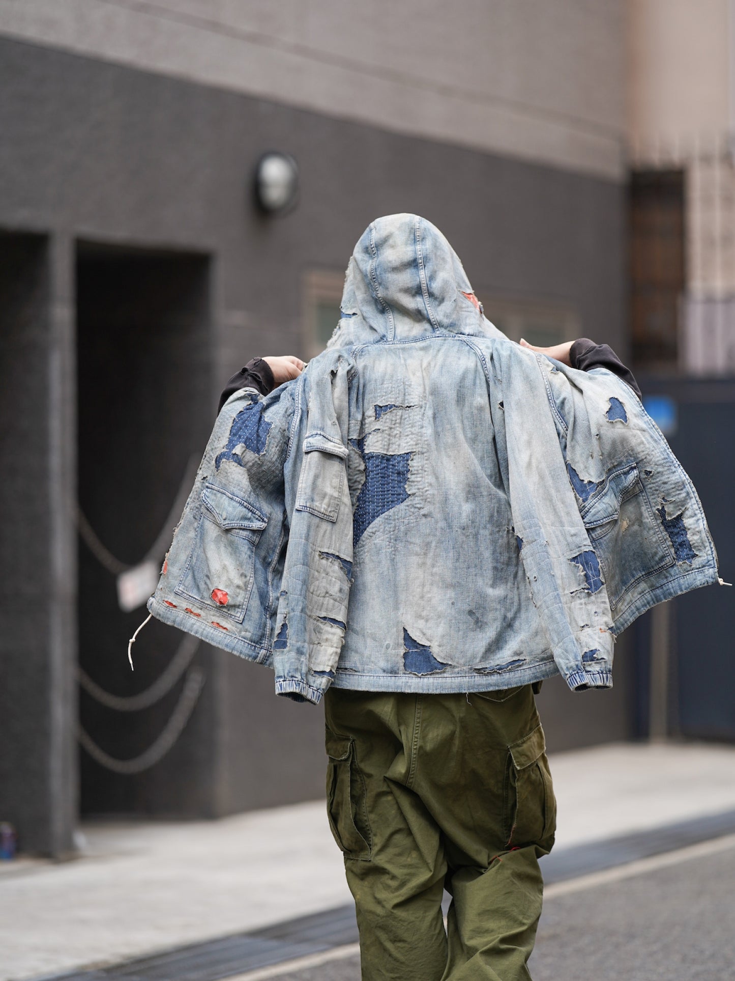 DUAL DENIM REMAKED FULLZIP PARKA / Indigo(remake)