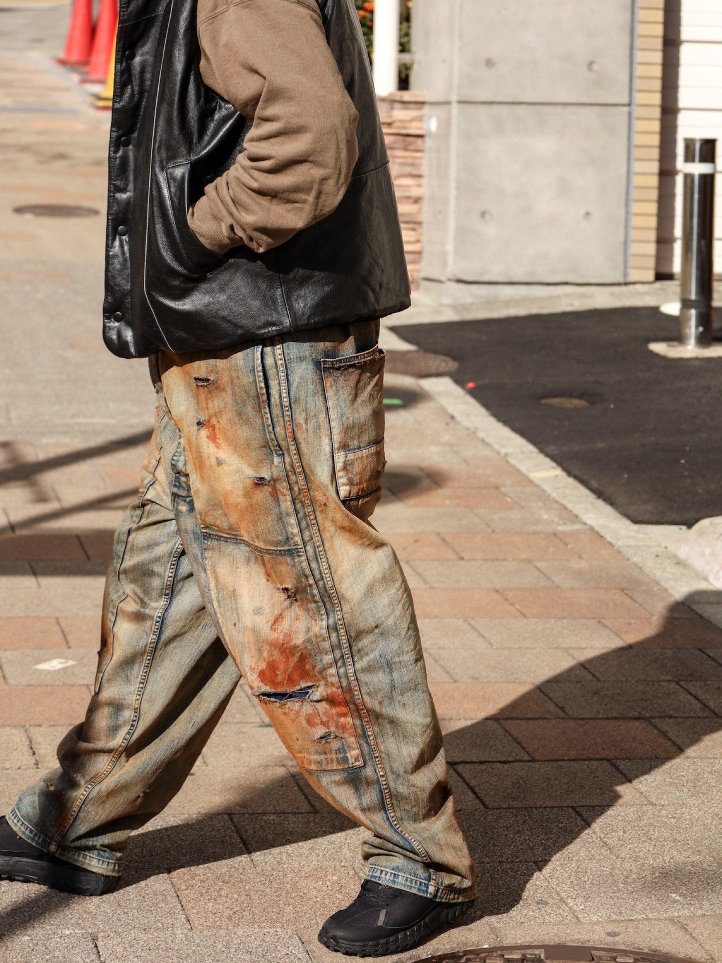 100-YEAR PROCESSING DENIM DECK OVER PANTS / FLATBUSH Ltd.