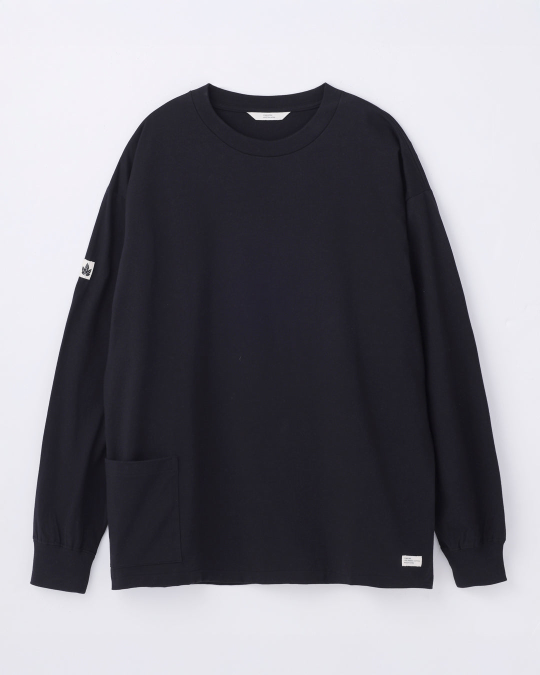 ORGANIC COTTON CHILL POCKET LONG TEE / Black
