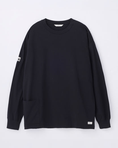 ORGANIC COTTON CHILL POCKET LONG TEE / Black