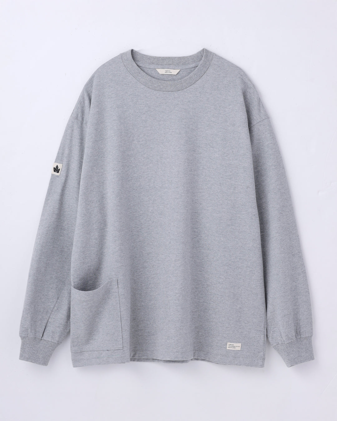 ORGANIC COTTON CHILL POCKET LONG TEE / Grey