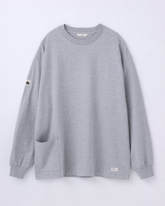 ORGANIC COTTON CHILL POCKET LONG TEE / Grey