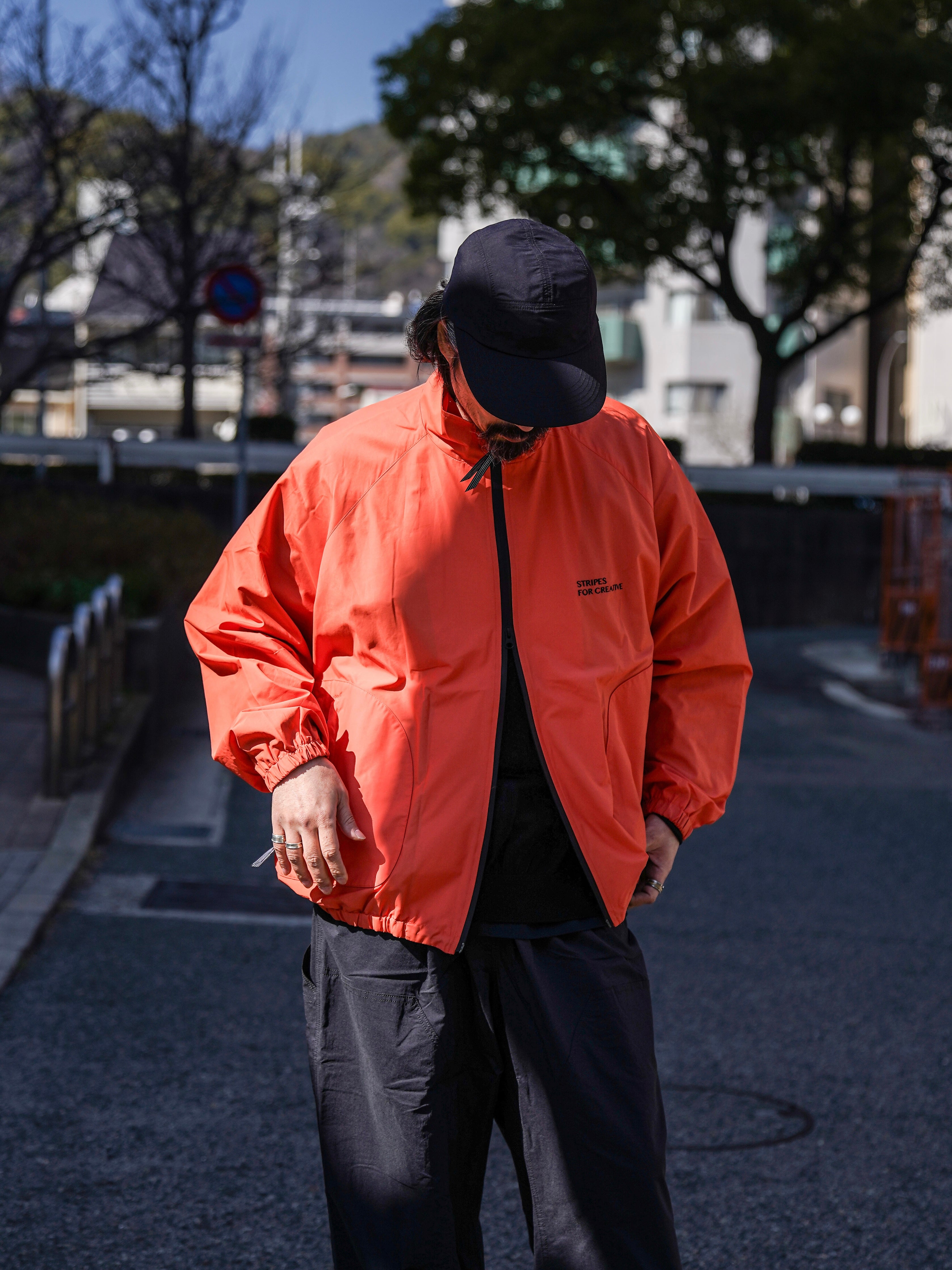 ZIP NYLON SPORTY JACKET / Orange – FLATBUSH