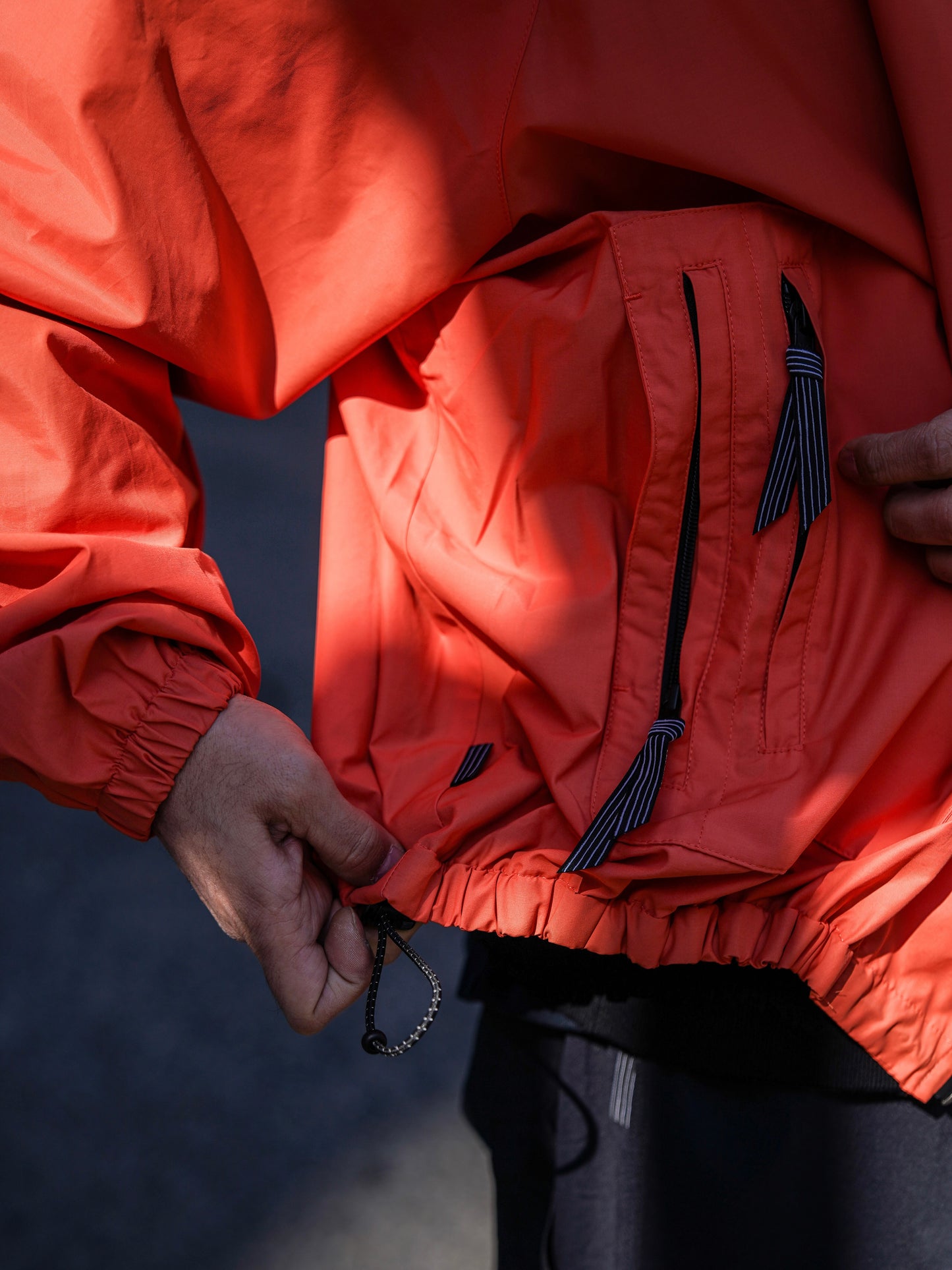 ZIP NYLON SPORTY JACKET / Orange