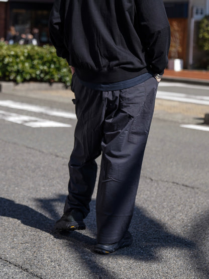 NYLON DOUBLE KNEE PANTS / Charcoal