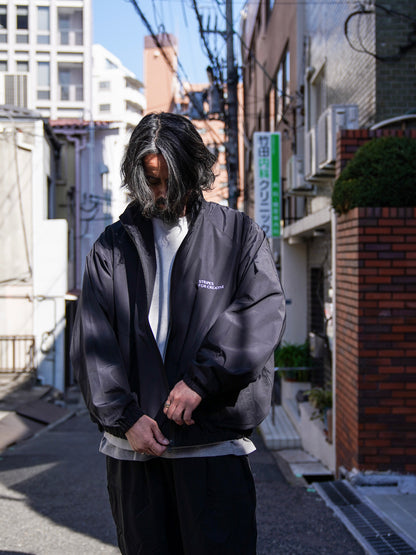 ZIP NYLON SPORTY JACKET / Black