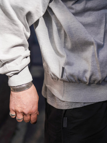 BIG LS COTTON KNIT TEE / Gray M