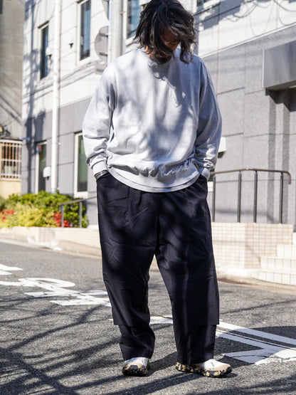 NYLON DOUBLE KNEE PANTS / Black