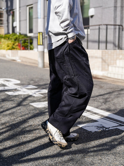 NYLON DOUBLE KNEE PANTS / Black