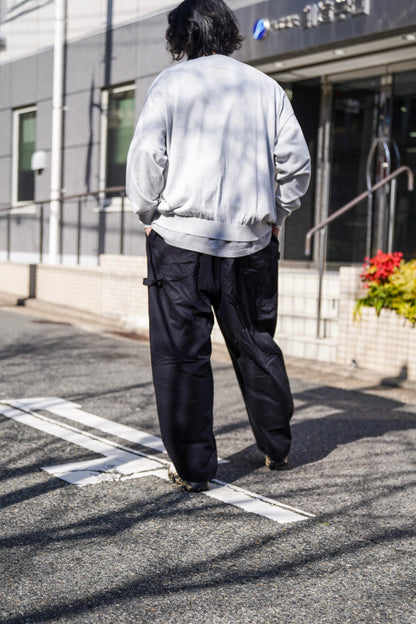 NYLON DOUBLE KNEE PANTS / Black