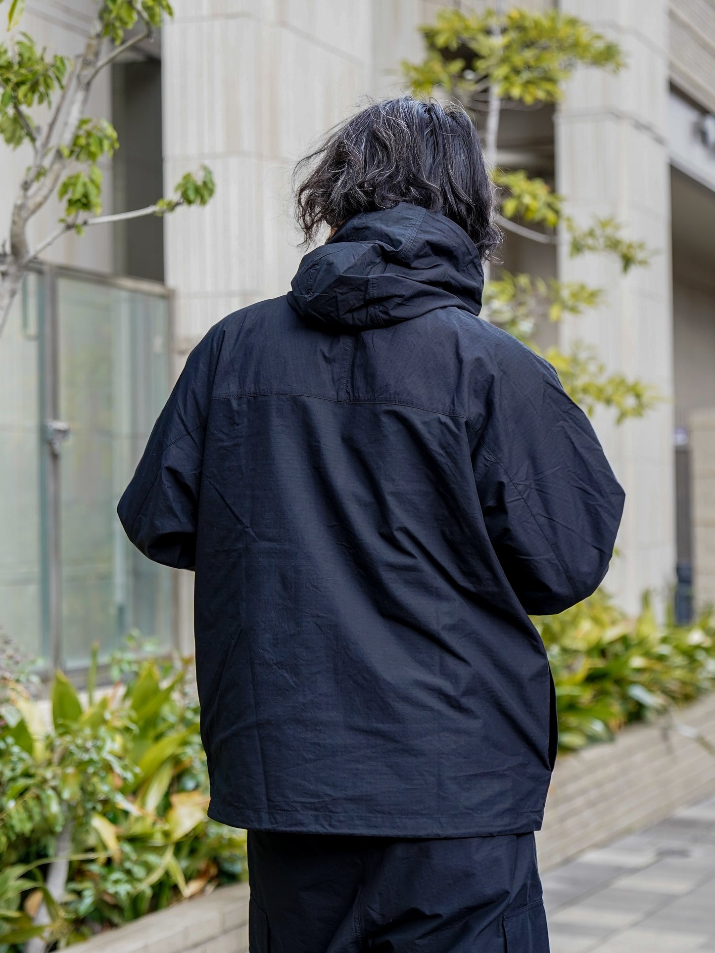 ORGANIC COTTON×CORDURA® RIPSTOP DAILY ZIP HOODIE / Black