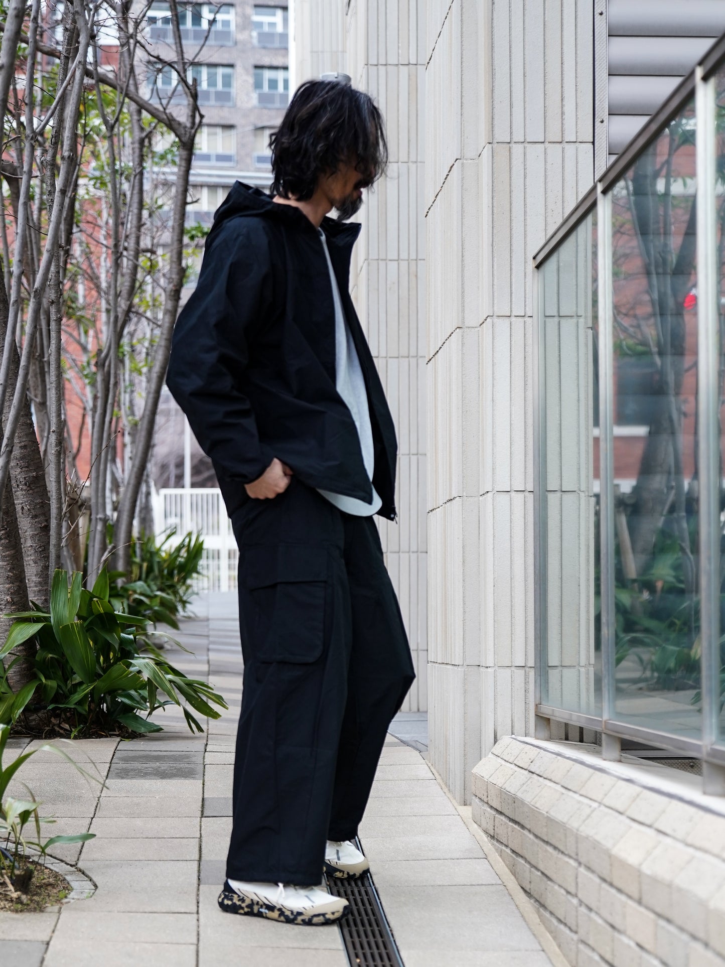 ORGANIC COTTON×CORDURA® RIPSTOP DAILY ZIP HOODIE / Black
