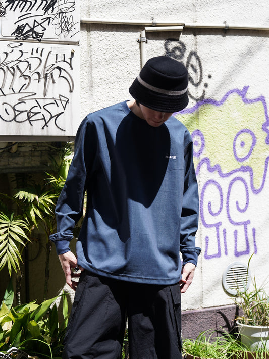 DELTA QD L/S CREW / Stone blue