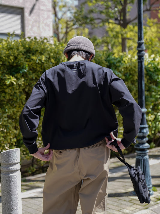 DELTA QD L/S CREW / Jet black