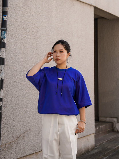 W MESH TEE / Blue