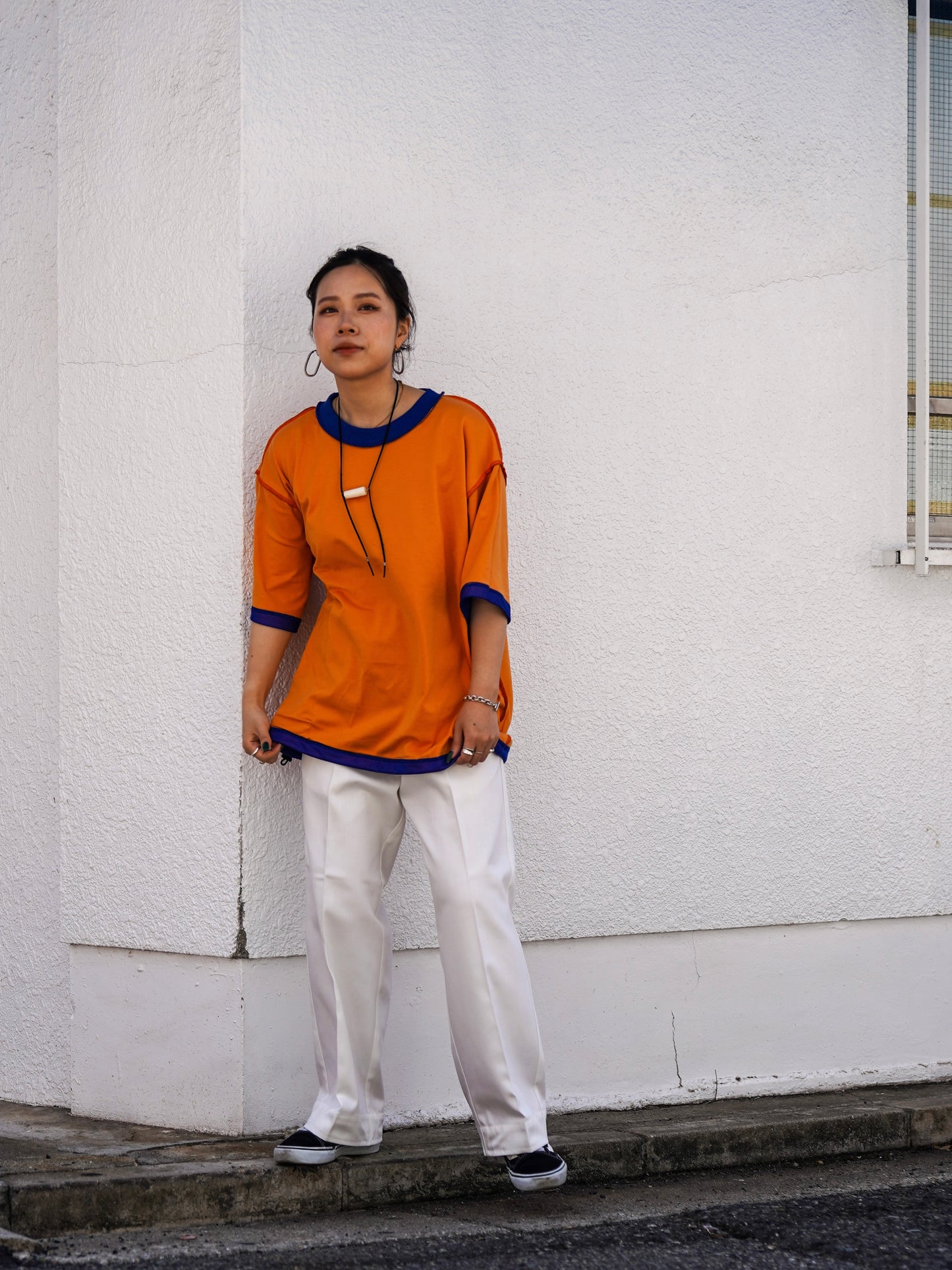 W MESH TEE / Blue
