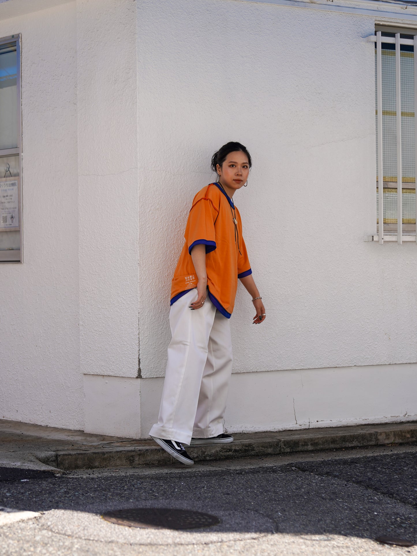 W MESH TEE / Blue