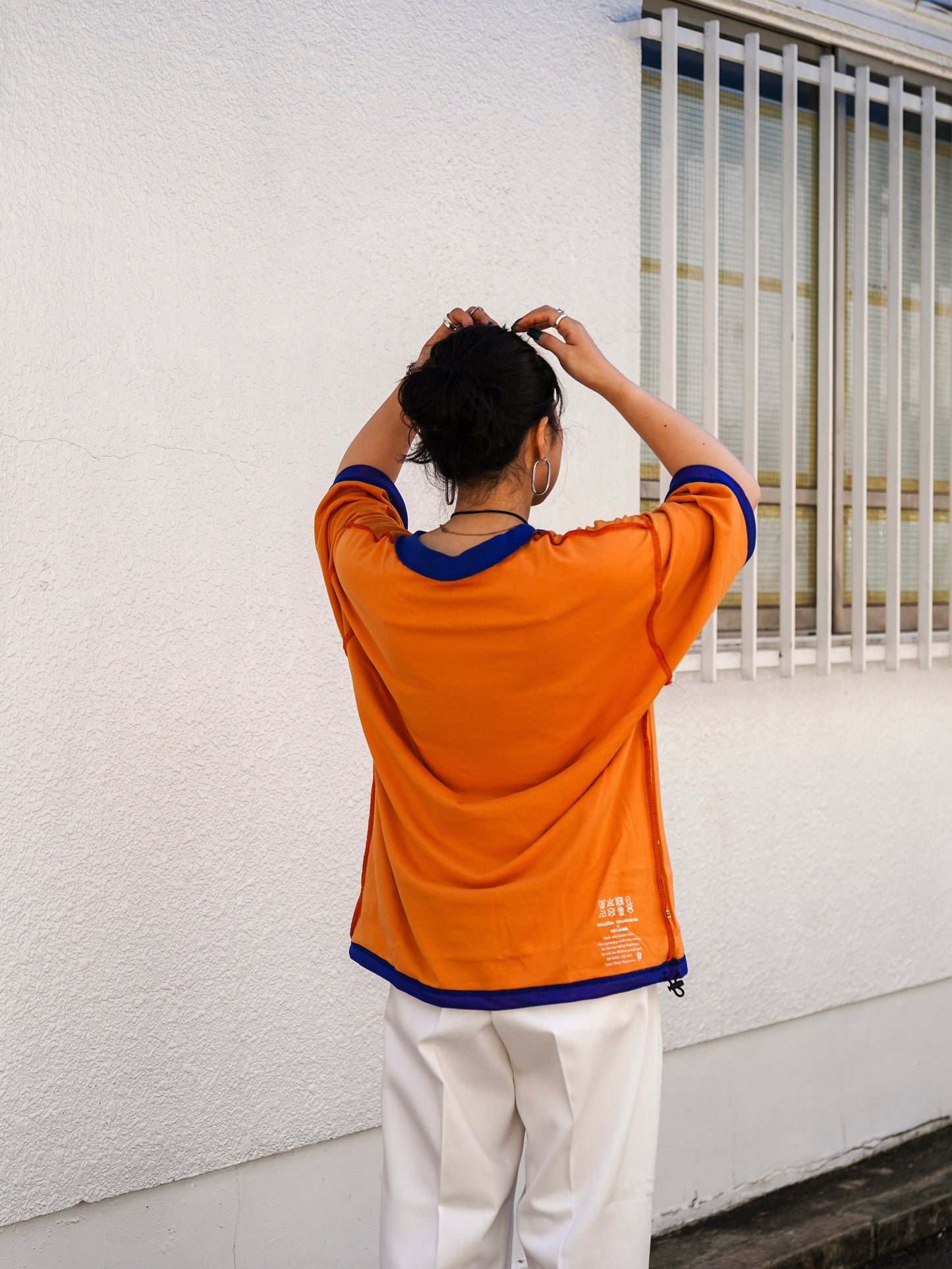 W MESH TEE / Blue