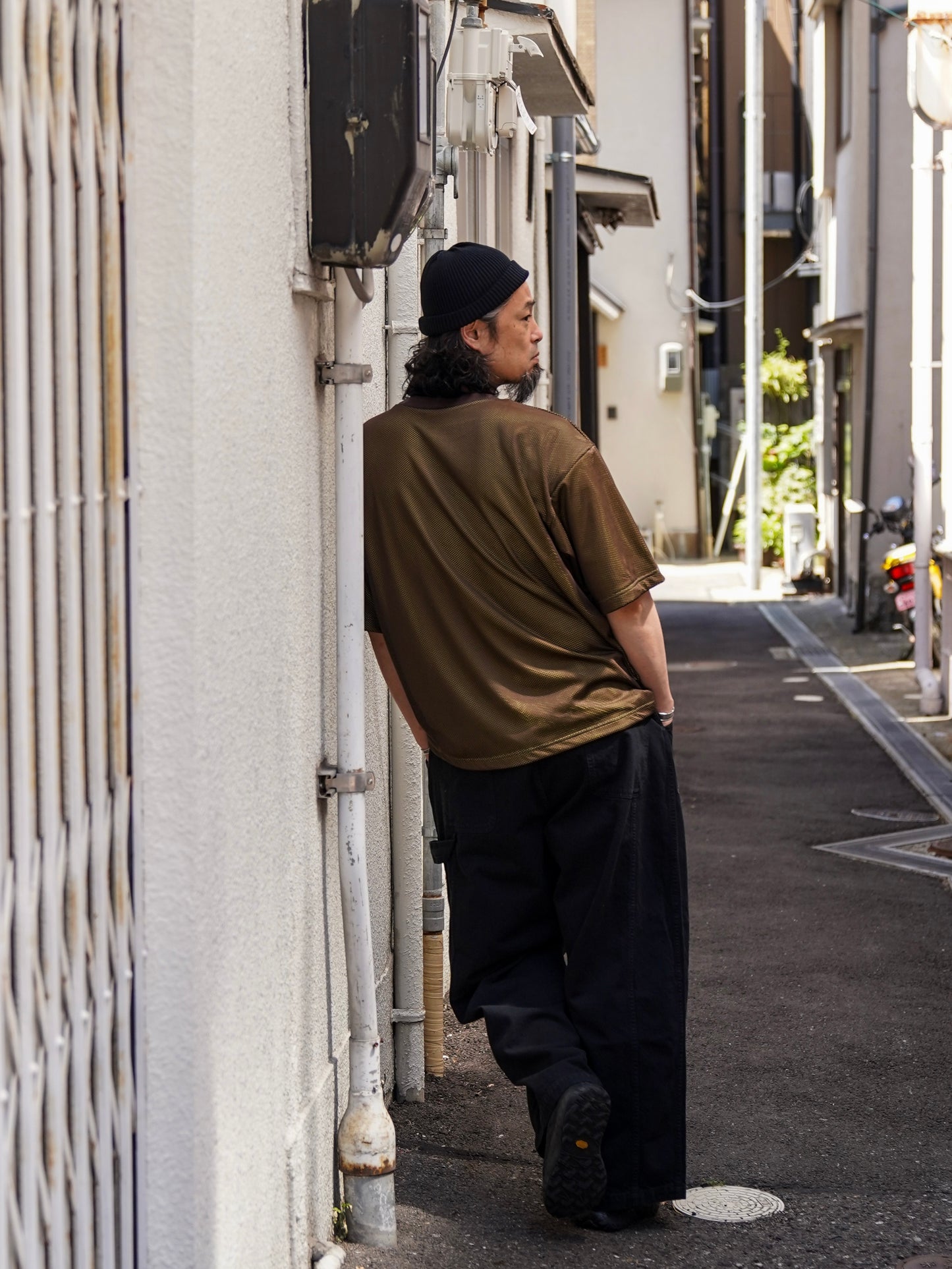 W MESH TEE / Coffee