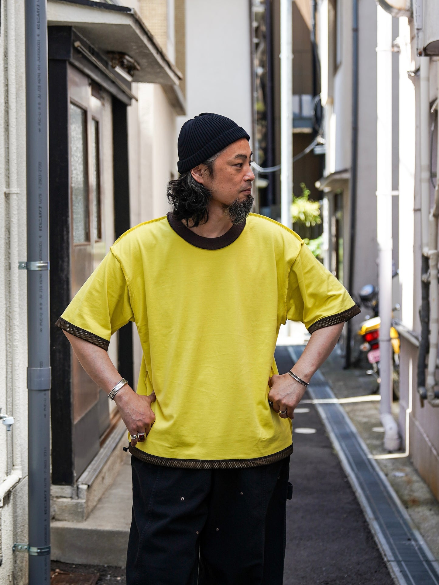 W MESH TEE / Coffee