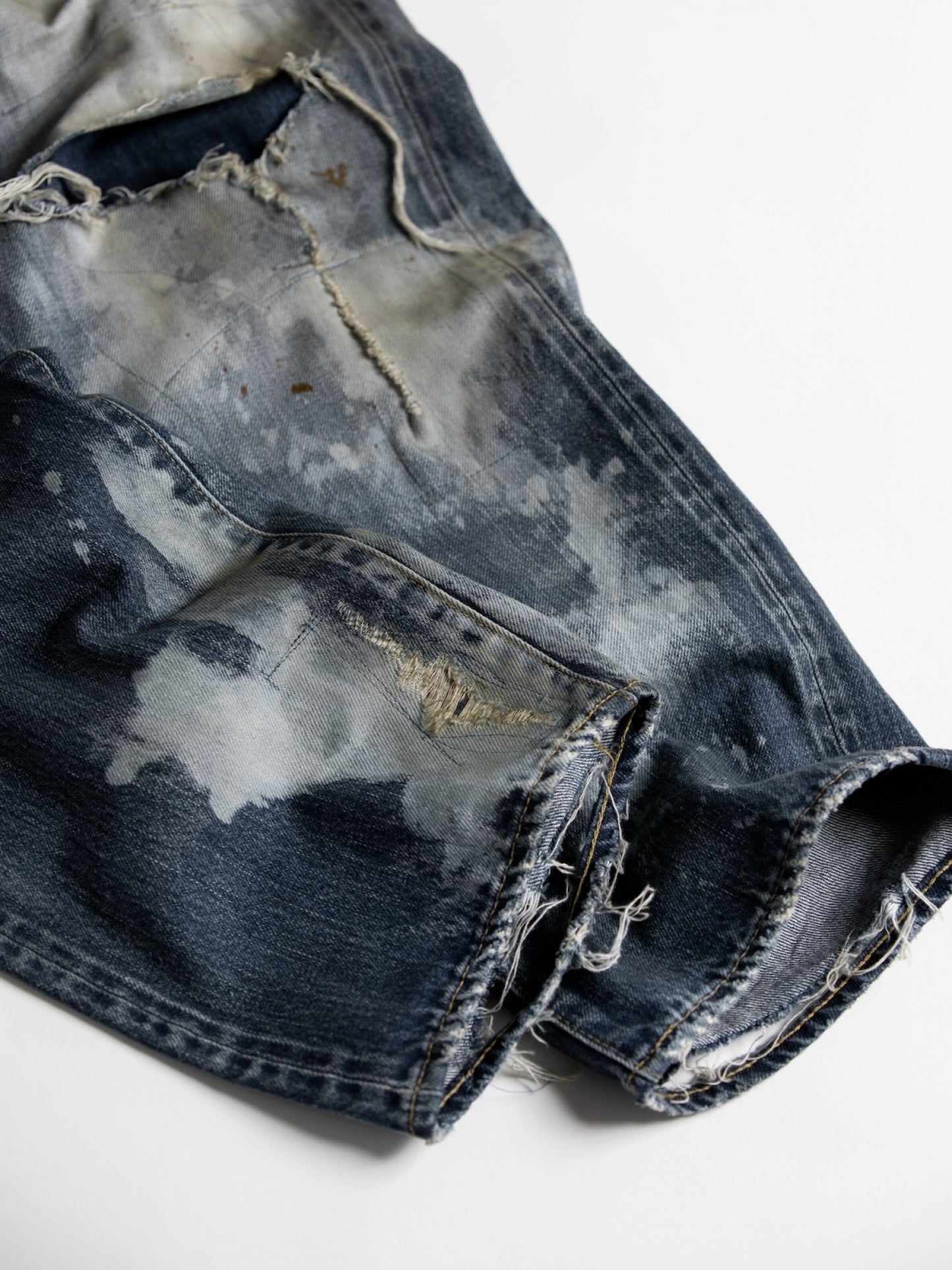 HARD REMAKED REGULAR TAPERED 5P PANTS / Indigo(remake)