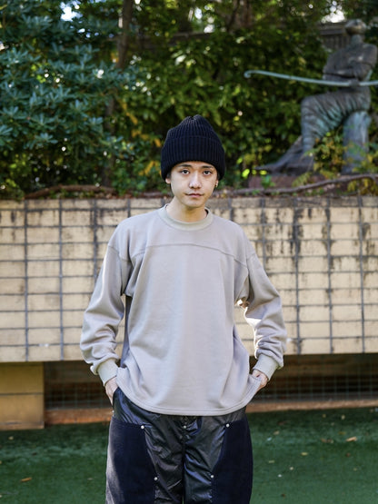 ボンバーヒート裏起毛 サイドスリット フットボール スウェット / 3colors