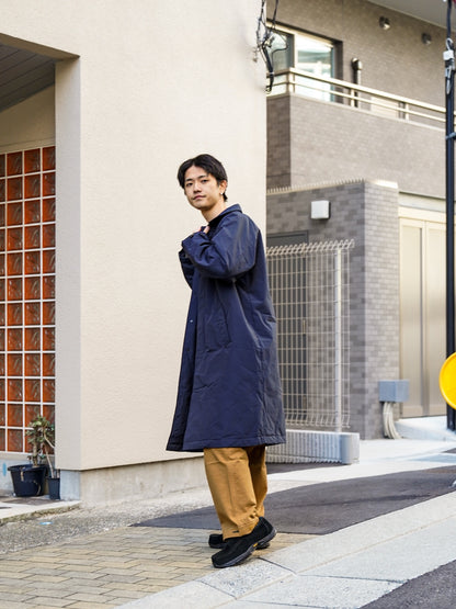 60/40クロス Sorona®Dupont 中綿 ステンカラーコート / UK. Navy