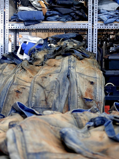 100-YEAR PROCESSING DENIM DECK OVER PANTS / FLATBUSH Ltd.