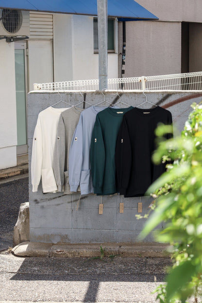 ORGANIC COTTON CHILL POCKET LONG TEE / H. gray