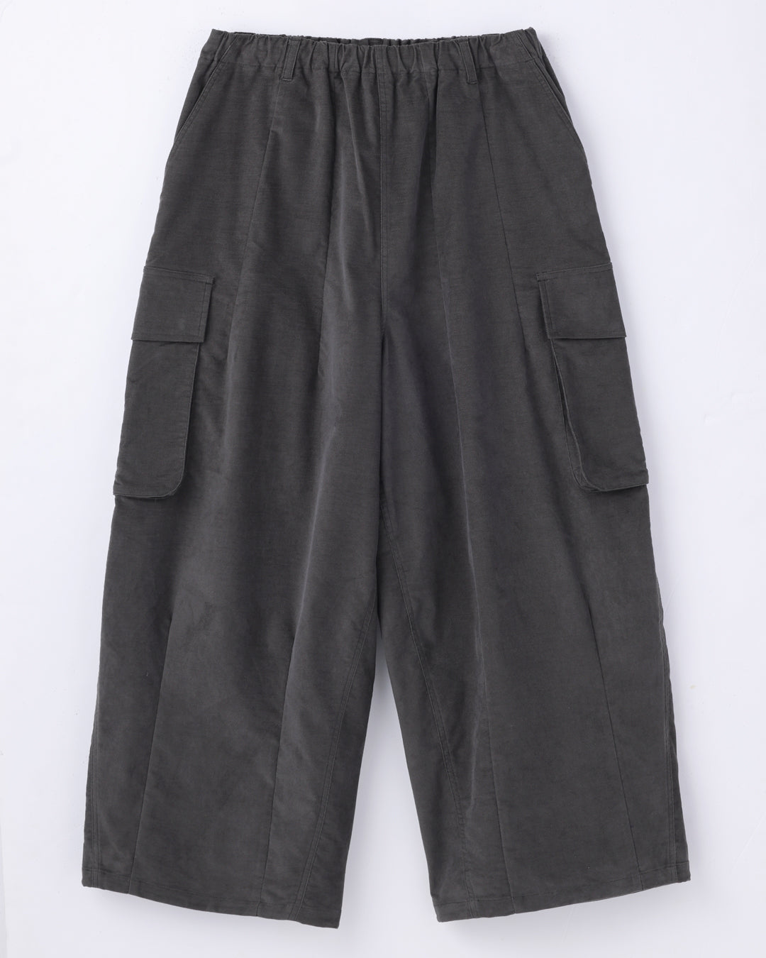 ORGANIC COTTON VELVETEEN CARGO PANTS / Olive