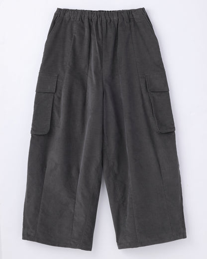 ORGANIC COTTON VELVETEEN CARGO PANTS / Olive