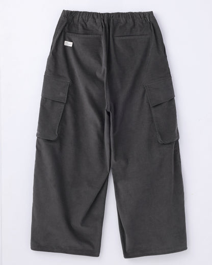 ORGANIC COTTON VELVETEEN CARGO PANTS / Olive
