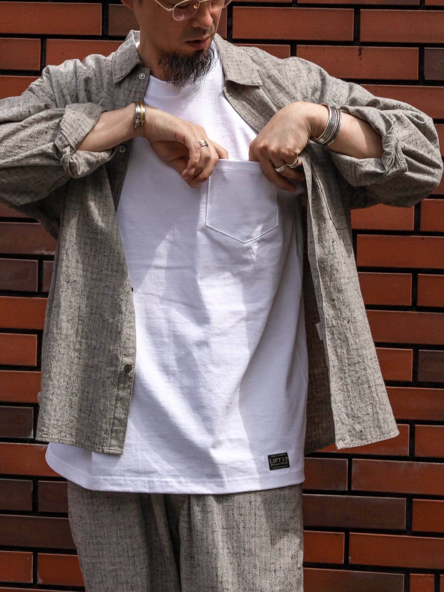U.S MADE S/S PKT TEE / White