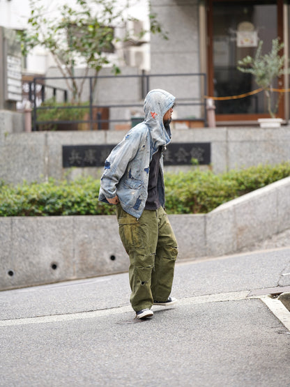 DUAL DENIM REMAKED FULLZIP PARKA / Indigo(remake)
