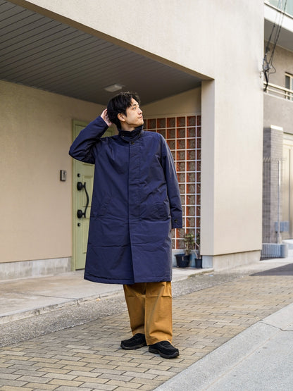 60/40クロス Sorona®Dupont 中綿 ステンカラーコート / UK. Navy