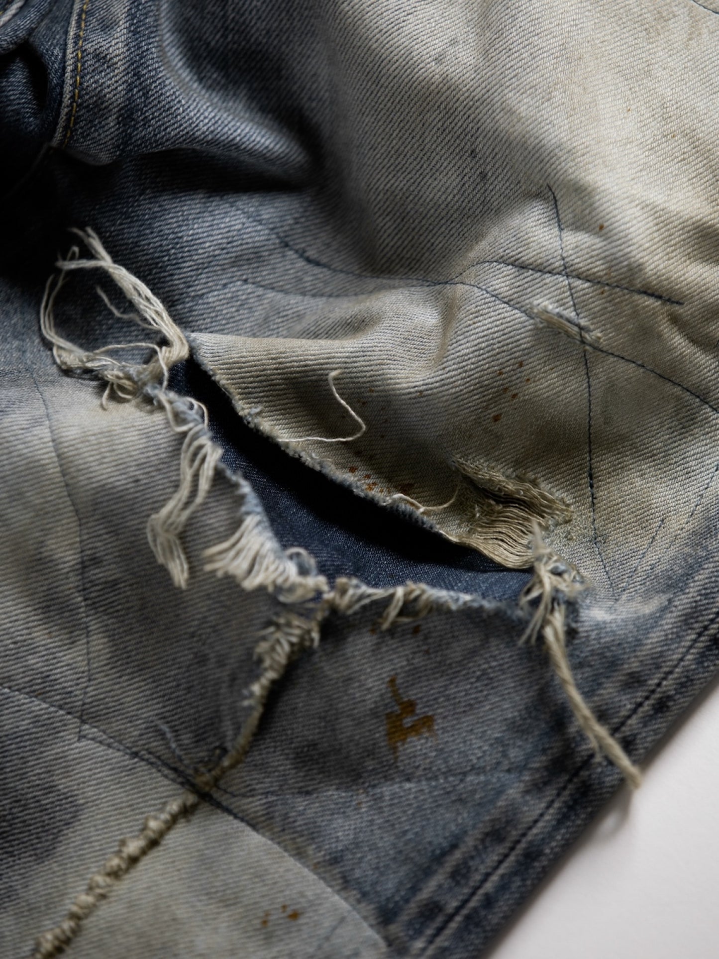 HARD REMAKED REGULAR TAPERED 5P PANTS / Indigo(remake)