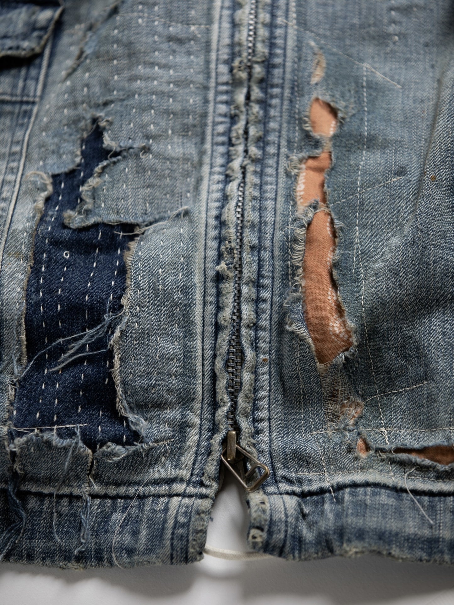 DUAL DENIM REMAKED FULLZIP PARKA / Indigo(remake)
