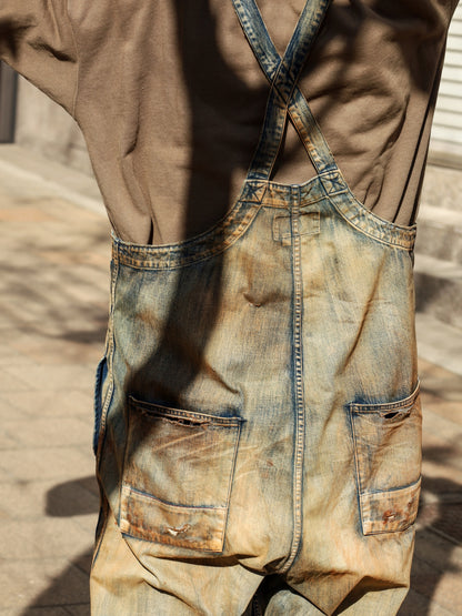 100-YEAR PROCESSING DENIM DECK OVER PANTS / FLATBUSH Ltd.